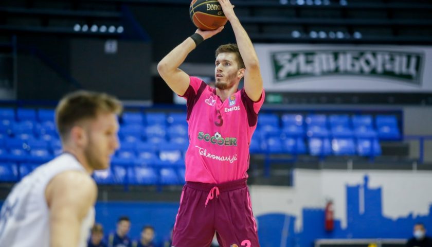 Filip Petrušev v dresu Mega Basketa (vir: ABA liga)